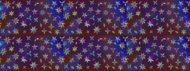 Düz Çiçek Elementleri Tasarımı. Süslü kumaş deseni. Renkli Bahar Teması eskiz kalıbı. Raster illüstrasyonunda çiçek deseni çizimi.