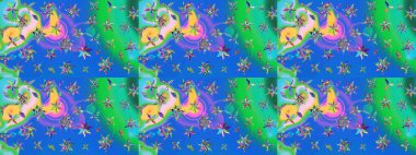 Simple cute pattern in small-scale flowers. Raster illustration. Floral sketch background for textile or book covers, manufacturing, wallpapers, print, gift wrap and scrapbooking.