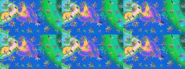 Simple cute pattern in small-scale flowers. Raster illustration. Floral sketch background for textile or book covers, manufacturing, wallpapers, print, gift wrap and scrapbooking.