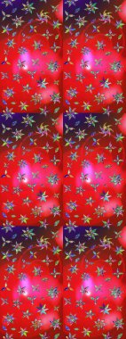 Robot resim. Raster illüstrasyonu. Küçük çiçekte sevimli çiçek deseni var..