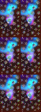 Küçük bir çiçekte eskiz deseni. Hoş bir çiçek geçmişi var. Raster illüstrasyonu. Güzel kumaş deseni.