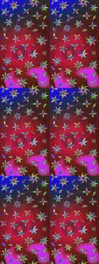 Çiçek arkaplan. Raster illüstrasyonu. Suluboya çiçek buketi. Kırmızı ve mavi renklerde. Doğum günü kartı ya da düğün davetiyesi. Çiçekli tebrik kartı.