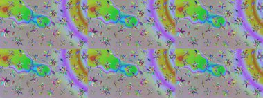 Soyut etnik raster çizim kalıbı. Arkaplan dokusu, duvar kağıdı, gri ve nötr renklerde çiçek teması. Kabile sanatı boho baskısı, klasik çiçek arkaplanı.