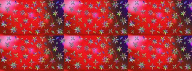 Eskiz geçmişi. Tomurcukları çiçek olan sevimli bir çiçek deseni. Eski usul. Kumaş, tekstil, duvar kağıdı baskısı için. Raster illüstrasyonu. Raster..