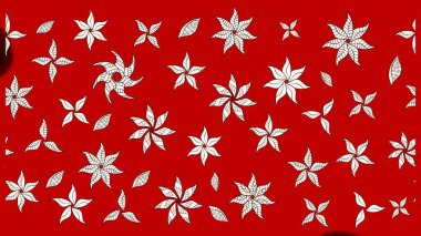 Düz Çiçek Elementleri Tasarımı. Raster Illustrasyon 'daki Çiçek Deseni' nin son moda çizimi. Güzel kumaş deseni. Renkli Yaz Teması çizim şablonu.