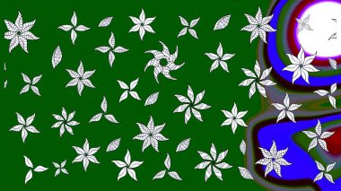 Raster suluboya çiçek deseni, narin çiçekler, yeşil ve nötr çiçekler, tebrik kartı şablonu. Raster Güzel kumaş deseni.