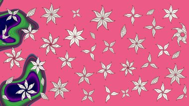 Çiçekli el çizimi çizimi deseni. Modern gelişim pembe ve nötr raster arkaplan duvar kağıdı resimleme klasik çizgili iz sürme desenli çiçekler, çiçekli süsler.