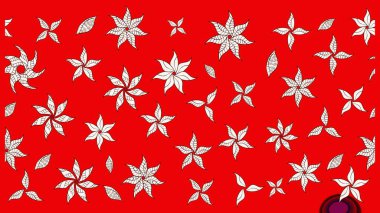 Çiçekli güzel suluboya desen. Kırmızı ve nötr renklerde. Raster illüstrasyonu.