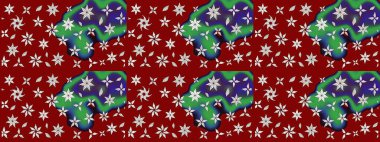 Küçük çiçekte güzel bir desen. Motley illüstrasyonu. Moda baskıları için zarif bir şablon. Çiçekli bahar çiçekleri. Küçük renkli çiçekler..