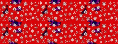 Küçük çiçekte güzel bir desen. Moda baskıları için zarif bir şablon. Küçük renkli çiçekler. Motley illüstrasyonu. Çiçekli bahar çiçekleri. Çizim.