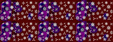 Kırmızı ve kahverengi renkte güzel çiçekli eskiz deseni, suluboya çiçek deseni, duvar kağıdı, kart ya da kumaş için fayanslı. Raster..