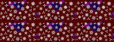 Raster çiçek desenli çiçek deseni, yapraklar, dekoratif elementler, sıçrama, lekeler, el çizimi kontur çizgileri ve Doodle çizim stili, grafik raster çizim çizimi.