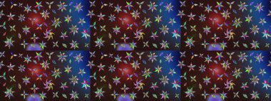 Çiçekli güzel suluboya desen. Kahverengi ve mavi renklerde. Raster illüstrasyonu.