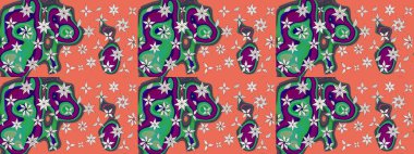 Çiçekleri, deniz kabukları, mandalaları ve suluboya efektleriyle donanma geçmişi. Yatak çarşafları, ceket, paket tasarımı, kumaş ve moda kavramları için tekstil baskısı. Çizim kalıbı etnik tasarım.