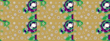 Kabile sanatı boho baskısı, klasik çiçek arkaplanı. Arkaplan dokusu, duvar kağıdı, sarı ve nötr renklerde çiçek teması. Soyut etnik raster çizim kalıbı.