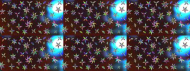 Modern stil dokusu. Çiçek desenli raster, kahverengi ve mavi çizgi grafik deseni soyut raster arkaplan.