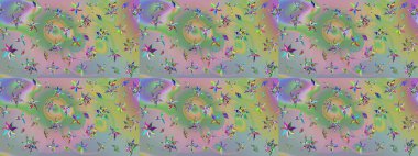 Zentangle soyut çiçekleri. Karalama çiçeği. Raster illüstrasyonu. Renkli Bahar Teması eskiz kalıbı. Düz Çiçek Elementleri Tasarımı. Şirin kumaş deseni.