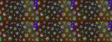 Raster deseni. Organik elementler. Suluboya etkisi. Botanik çizim deseni.