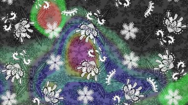 Davetiye ve kartpostal tasarımı için dekoratif çiçek unsurları. Şirin, zarif çiçekler Raster illüstrasyonu. Yapraklı çizim şekli. Poster ya da kapak için arka plan. Tekstil için figür.