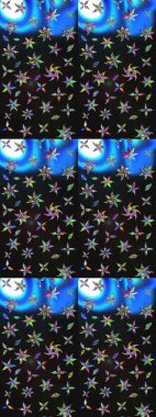 Modern gelişim, gri ve mavi raster arka plan duvar kağıdı çizimi, klasik çizgili desenli desenli çiçekler, çiçekli süsler. Çiçekli el çizimi çizimi deseni.