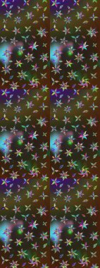 Asya tekstil tarzında. Raster illüstrasyonu. Raster illüstrasyonu. Kahverengi ve gri renkli çiçekler. Çiçek desenini çiz.