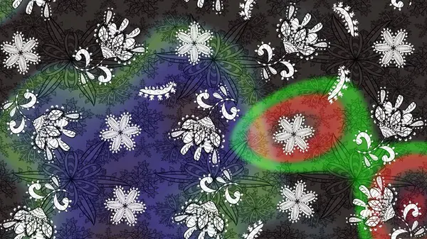 Gri ve yeşil renkli çiçekler. Gömlek, arka plan modelini çiz. Tropik çiçekler.