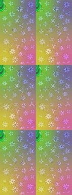 Çiçekli güzel suluboya desen. Tarafsız ve yeşil renklerde. Raster illüstrasyonu.