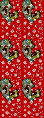 Raster illüstrasyonu. Çiçek desenli eskiz, darbeler, sıçramalar, yaz çiçekleri. Kırmızı ve nötr renkte çiçekler.