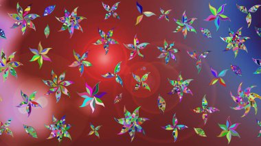 Karalama çiçeği. Düz Çiçek Elementleri Tasarımı. Zentangle soyut çiçekleri. Güzel kumaş deseni. Renkli Bahar Teması eskiz kalıbı. Raster illüstrasyonu.