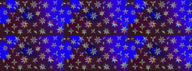 Nazikçe, güzel çiçek arkaplanı. Çiçekli karalama şeklinde Raster çiçek deseni. Kahverengi ve mavi renkte çiçekler.