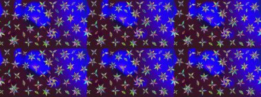 Kahverengi ve mavi renklerde. Taslak dekoratif arka plan, çiçek mandala. Raster illüstrasyonu. Çiçek..