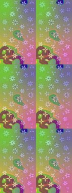 Yeşil ve nötr renklerde çiçekler. Elle boyanmış suluboya resim çizimi çiçekler ve bitkiler.