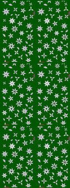 Küçük çiçekteki sevimli çiçek deseni. Yeşil ve nötr renkte çiçekler.