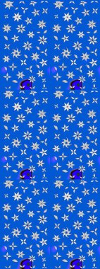 Mavi ve nötr renklerde çiçekler. Raster düz çiçek çizim deseni. Tasarım hediye paketi, tebrik kartları, posterler ve afiş tasarımı.