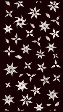 Renkli Yaz Temalı eskiz kalıbı. Sevimli çiçek raster deseni. Düz Çiçek Elementleri Tasarımı. Modaya uygun kumaş deseni.