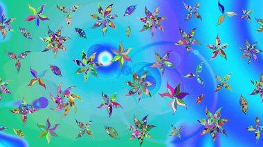 Güzel kumaş deseni. Raster illüstrasyonu. Güzel karalamalı çiçek desenli çizim. Küçük çiçekte sevimli çiçek deseni var..