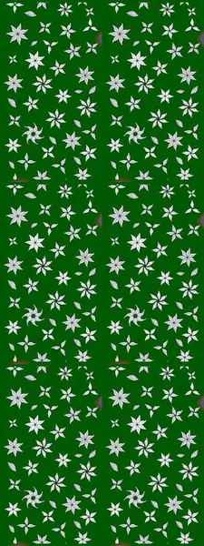 Küçük çiçekteki sevimli çiçek deseni. Yeşil ve nötr renkte çiçekler.