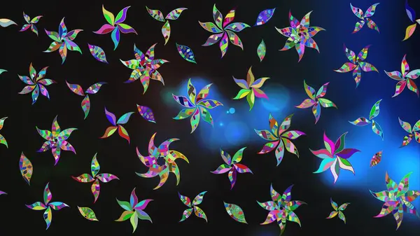 Bahar çiçekleriyle güzel bir çiçek deseni çizmişsin. Raster illüstrasyonu. Güzel kumaş deseni.