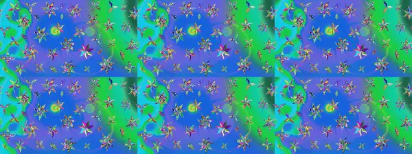 Sevimli küçük çiçek desenle. Raster resim. Çiçek desenli çiçek ve yaprakları ile.