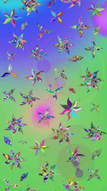 Çiçekli çiçek deseni, suluboya. Raster deseni. Süslü kumaş deseni.