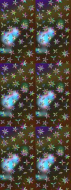 Çiçek deseni. Düz Çiçek Elementleri Tasarımı. Raster güzel kumaş deseni çiziyor. Renkli Bahar Teması çizim şablonu.