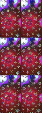 Ultraviyole kumaş deseni. Çizim kalıbı. Raster illüstrasyonu. Organik motif arkaplanı.