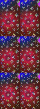 Eskiz klasiği. Düz Çiçek Elementleri Tasarımı. Raster Şirin kumaş deseni. Renkli Bahar Teması çizim şablonu.