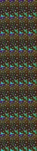 Kahverengi ve yeşil renkli şirin çiçek desenleri. Renkli Bahar Teması eskiz kalıbı. Düz Çiçek Elementleri Tasarımı. Raster Modaya uygun kumaş deseni.