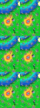 Bahar mevsimi. Tatil havası. Raster güzel bir çiçek deseni çizmiş. Nazik romantik baskı.