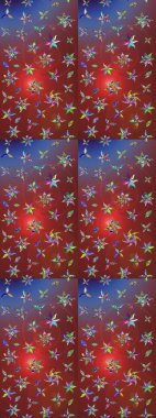 Kahverengi ve kırmızı renkler. Suluboya resim taklit Raster çizimi. El çizimi, soyut ve süslü elementler. Klasik çiçekler. Yaz çiçekleri teması.