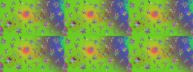 Küçük çiçekte güzel bir çiçek deseni var. Raster deseni. Çiçekli çiçek deseni, suluboya..