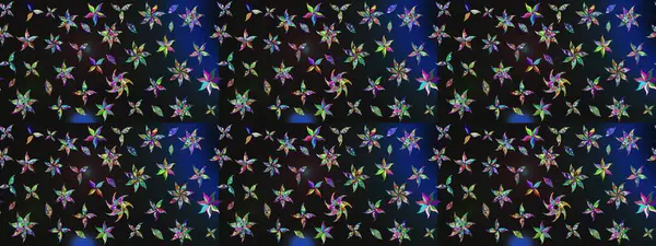 Raster deseni. Bahar çiçekleri dallı desen, gri ve mavi renkler çiçekli siluet.