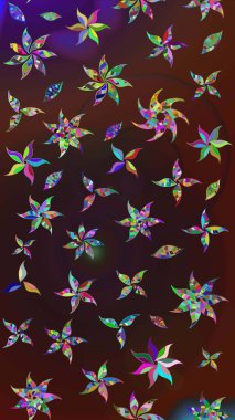 Üst manzara, yumuşak kahverengi ve mor renkli. Sevgililer günü ve tebrik kartı konsepti için şık bir davetiye. Çiçek kompozisyonu, el boyası, hassas şablon. Manzaralı çiçek deseni.