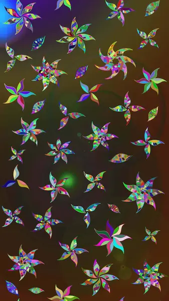 Kahverengi ve gri renklerde. Çiçekli güzel suluboya desen. Raster illüstrasyonu.